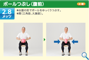 ボールつぶし（腹前）