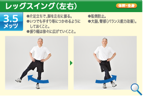 レッグスイング（左右）
